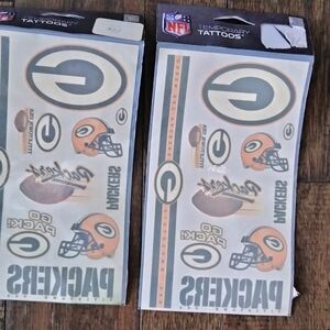 NFL Green Bay Packers Tattoo Set - Green and Gold